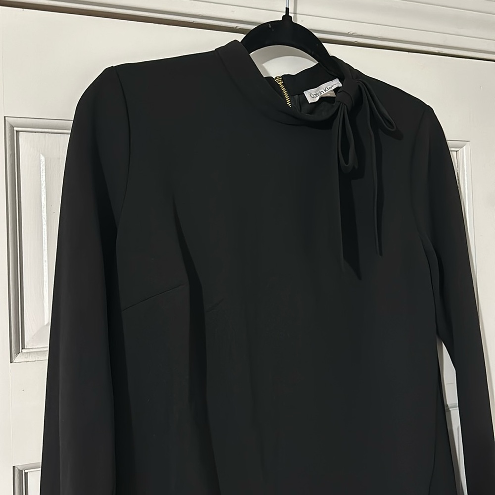Long sleeved black dress